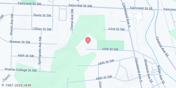 Map showing North Industry Christian Church at 425 45th St SW, Canton, OH