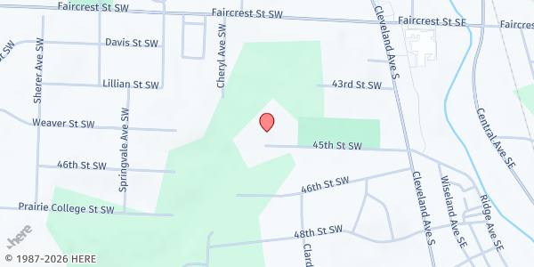 Map showing North Industry Christian Church Food Pantry at 425 45th St. SW, Canton, OH