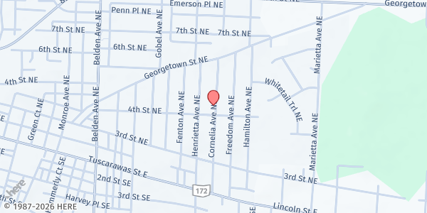 Map showing Pantry at 413 Cornelia Ave NE, Canton, OH