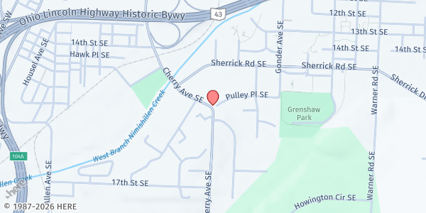 Map showing Pantry at 1492 Cherry Ave SE, Canton, OH