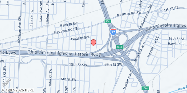 Map showing Pantry at 1368 Henry Ave SW, Canton, OH