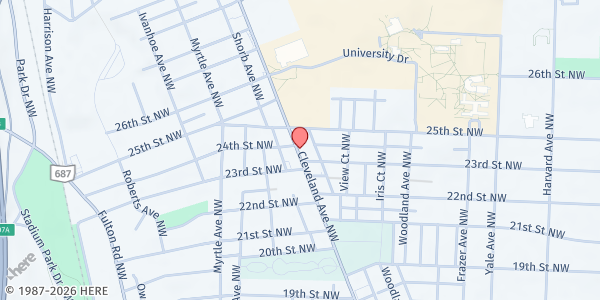 Map showing Pantry at 2300 Cleveland Ave NW, Canton, OH