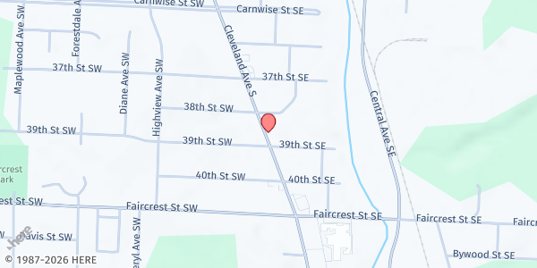 Map showing Salt & Light - Cleveland Ave at 3828 Cleveland Ave SW, Canton, OH