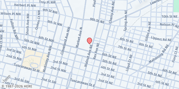 Map showing UrbanArk - Meal Distribution at 701 N. Walnut, Canton, OH