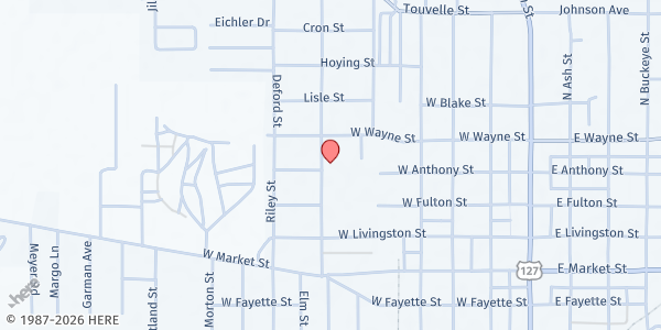 Map showing Call Ministries at 420 N Brandon Ave, Celina, OH