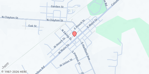 Map showing Jacque Cordle Children's Fund - Main Location at 12 West Main Street, Centerburg, OH