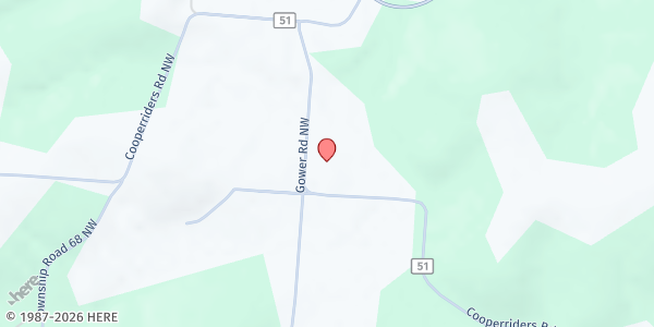 Map showing Hopewell/Madison Choice Pantry at 11742 Gower Rd., Chalfants, OH