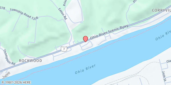 Map showing Community Mission Outreach Inc. - Food Distribution Center at 3748 OH-7, Chesapeake, OH