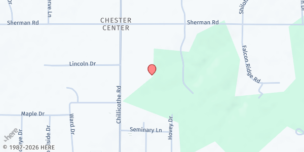 Map showing Christ Presbyterian Church at 12419 Chillicothe Rd, Chesterland, OH