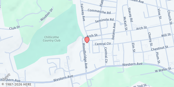 Map showing Good Samaritan Food Network at 477 North Woodbridge Avenue, Chillicothe, OH