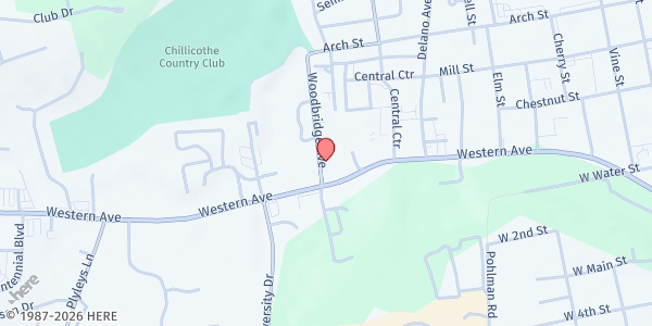 Map showing Good Samaritan Network of Ross Co. - Main Location at 255 North Woodbridge Avenue, Chillicothe, OH