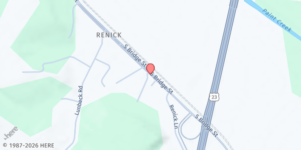 Map showing Open Door Fellowship Food Pantry at 3130 S. Bridge St., Chillicothe, OH