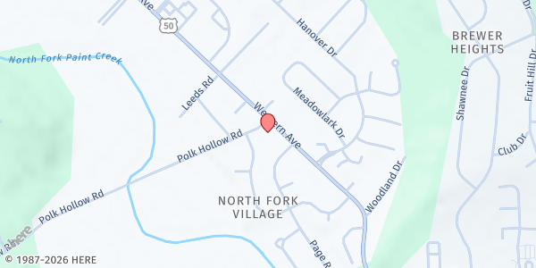 Map showing Ross Co. Committee for the Elderly at 1824 Western Ave., Chillicothe, OH