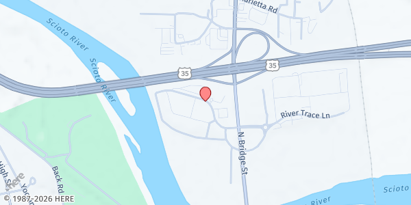 Map showing Shawnee Square at 144 Consumer Center Dr, Chillicothe, OH