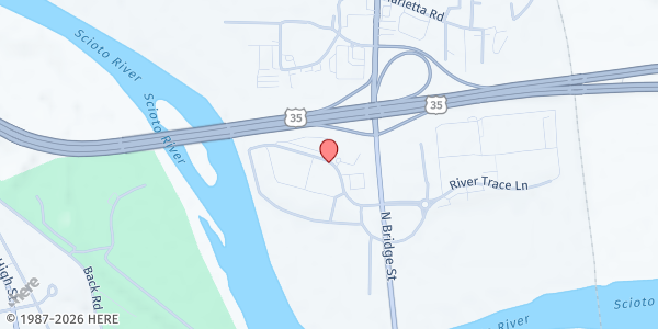 Map showing Shawnee Square - Mobile Market Location at 144 Consumer Center Dr, Chillicothe, OH