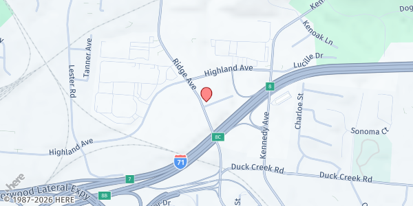 Map showing Aspire Professional Training Center at 5274 Ridge Ave, Cincinnati, OH