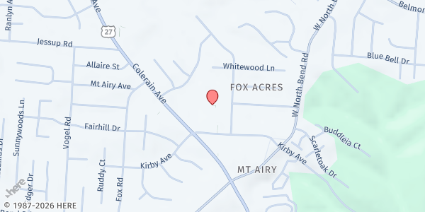 Map showing Cincinnati Achievement Academy at 5555 Little Flower Ave, Cincinnati, OH