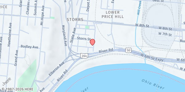 Map showing Community Matters at 2104 Saint Michael St, Cincinnati, OH