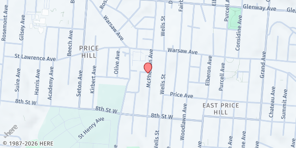 Map showing For His Glory Pantry at 931 McPherson Ave, Cincinnati, OH
