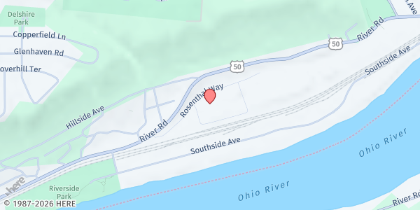 Map showing Freestore: Holiday Ops: Hamilton at 3401 Rosenthal Way, Cincinnati, OH