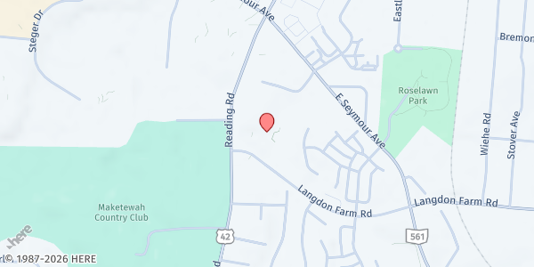 Map showing Hamilton County Community Action Agency - Mobile Food Pantry at 1740 Langdon Farm Rd, Cincinnati, OH