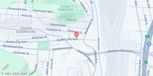 Map showing Immanuel UCC: South Fairmont at 1520 Queen City Avenue, Cincinnati, OH
