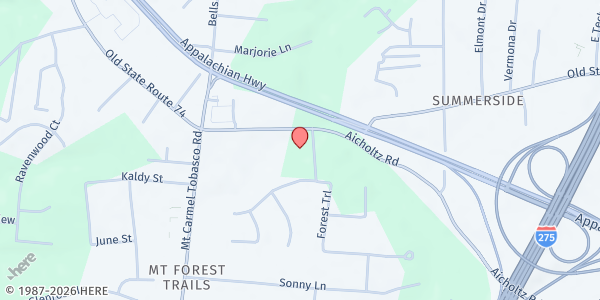 Map showing IPM Food Pantry at 4623 Aicholtz Rd, Cincinnati, OH