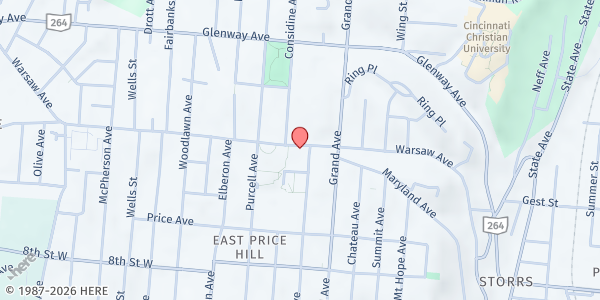 Map showing Isaiah 55, Inc. at 979 Hawthorne Ave, Cincinnati, OH