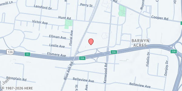 Map showing Jewish Family Service - Kenwood at 9395 Kenwood Rd, Cincinnati, OH