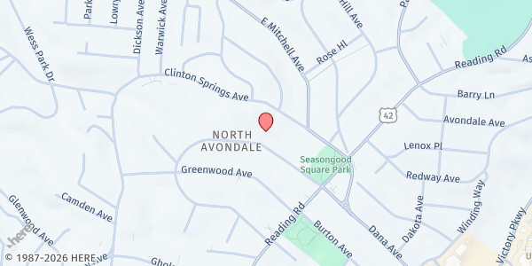 Map showing Love Star Pantry - Bethlehem Baptist Church at 760 North Fred Shuttlefworth Circle, Cincinnati, OH