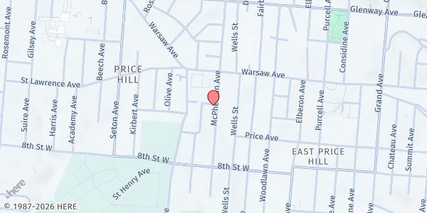 Map showing Manna Outreach Pantry at 931 McPherson Ave, Cincinnati, OH