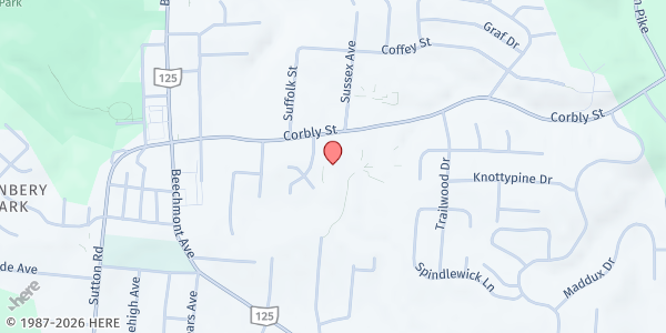 Map showing Mt. Washington UMC at 6365 Corby Road, Cincinnati, OH