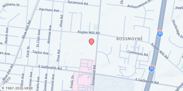 Map showing Northeast Emergency Distribution Services NEEDS at 8341 Kenwood Rd, Cincinnati, OH