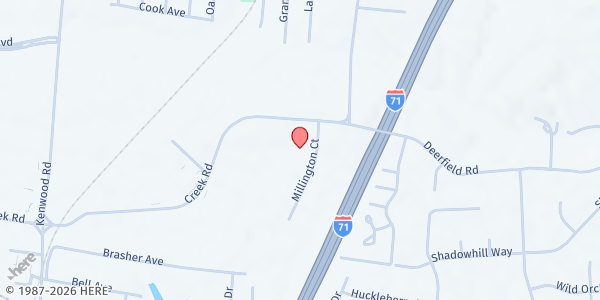 Map showing Operation Give Back - Cincinnati at 10891 Millington Court, Cincinnati, OH