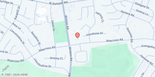 Map showing Pop-Up: Winton House at 1150 Waycross Road, Cincinnati, OH