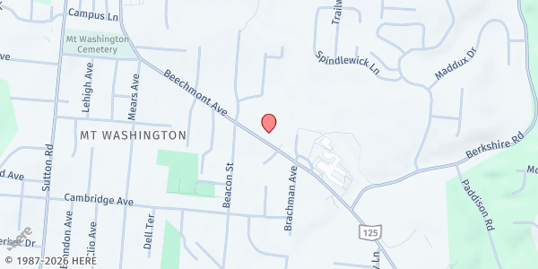 Map showing SEM Food Pantry at 6446 Beechmont Ave., Cincinnati, OH