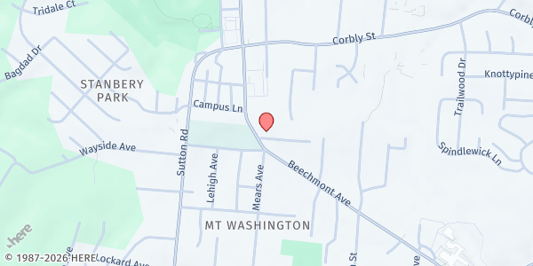 Map showing SEM Food Pantry at 2020 Beechmont Ave, Cincinnati, OH