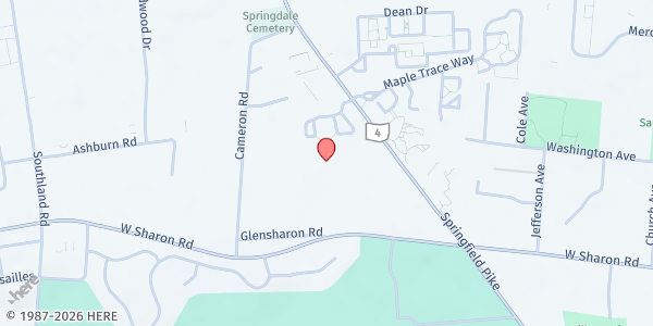 Map showing Tri-County Soul Ministries at 11177 Springfield Pike, Cincinnati, OH