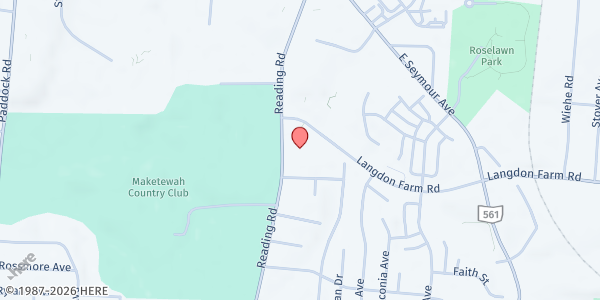 Map showing Tryed Stone Church - Community Action Agency Mobile Pantry at 5550 Reading Road, Cincinnati, OH