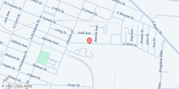 Map showing Emergency Clearinghouse at 469 E. Ohio St., Circleville, OH