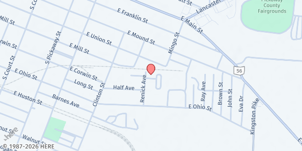 Map showing Mobile Pantry at Mobile Pantry, CIRCLEVILLE, OH