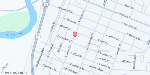 Map showing Produce Market - Circleville at 520 S Court Street, CIRCLEVILLE, OH