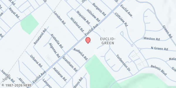 Map showing Alliant Health at 17608 Euclid Ave, Cleveland, OH