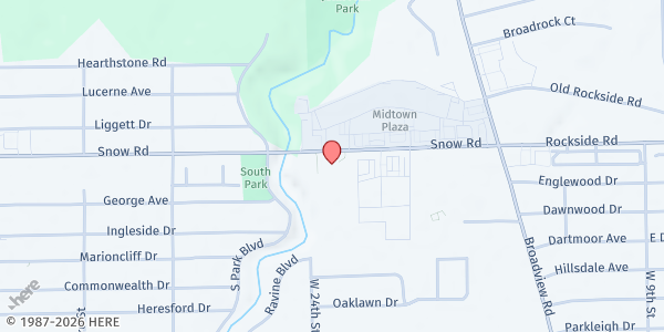 Map showing CCPL- Parma-Snow Mobile Pantry Stop at 2121 Snow Rd, Cleveland, OH