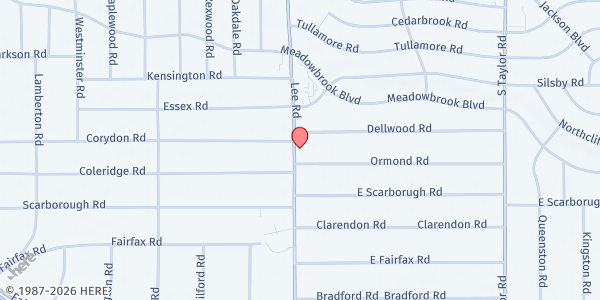 Map showing Cleveland Heights-University Heights Public Library at 2345 Lee Rd, Cleveland, OH