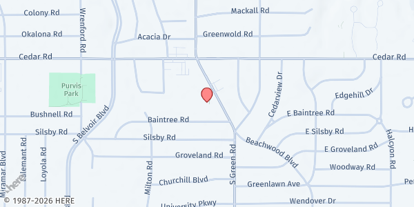 Map showing Cleveland Kosher Food Pantry at 2200 S Green Rd, Cleveland, OH