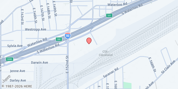 Map showing GCFB Market at CRC at 15500 S Waterloo Rd, Cleveland, OH