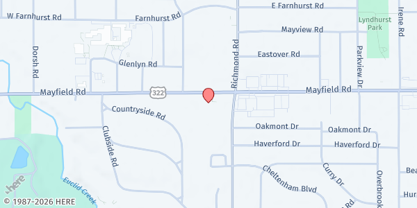 Map showing Grace Tabernacle Baptist Church at 5020 Mayfield Rd, Cleveland, OH