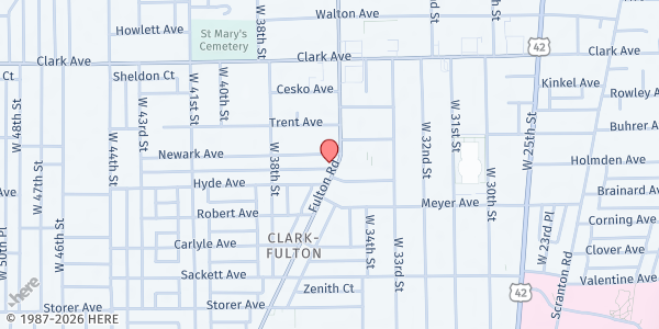 Map showing OneHope NEO at 3202 Fulton Road, Cleveland, OH