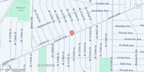Map showing Salvation Army - West Park at 12645 Lorain Ave, Cleveland, OH